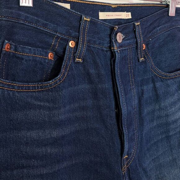 Levi's Women's High Rise Jeans - Dark Blue - Picture 6 of 10